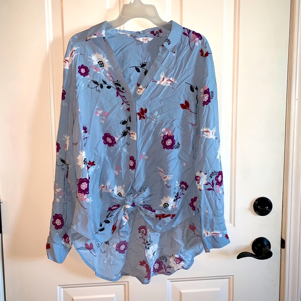 Button Down Flower Shirt